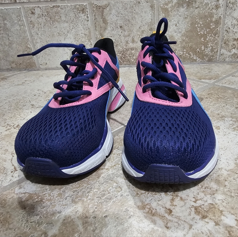 Reebok Womens 5 Sneakers Navy Pink Mesh Colorblock Running Shoes Iconic Rave - Picture 5 of 8